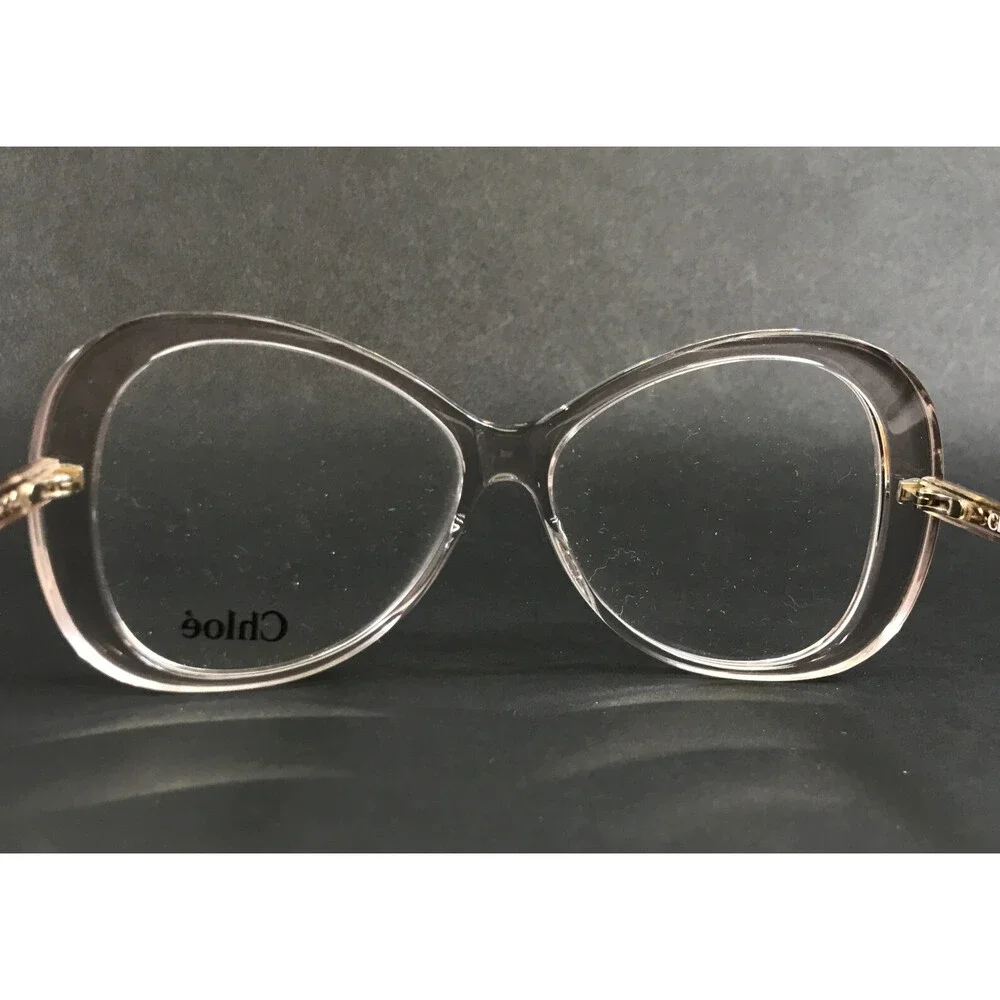 Chloe Eyeglasses Frame CH0011O 002 Transparent Pink Butterfly Full Rim 56-13-140
